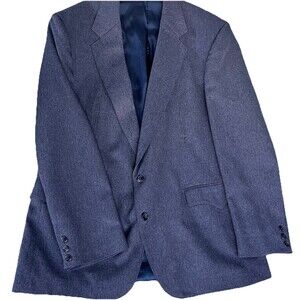 Vintage Circle S Dallas Texas Mens Blazer Gray Western Lined 46R Made In USA